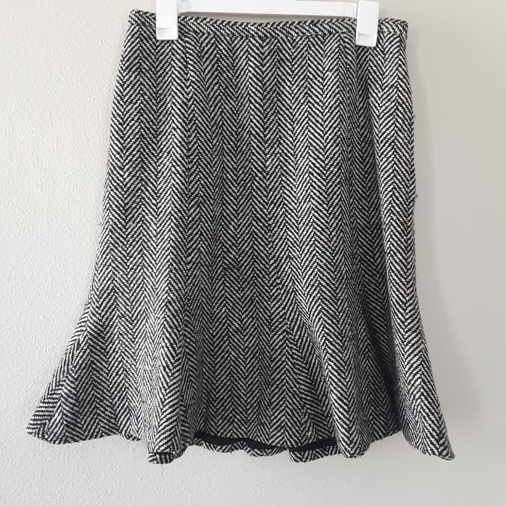 Womens Wool A-Line Skirt